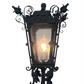 Black 1920s Spanish Revival Wall Bracket Sconce