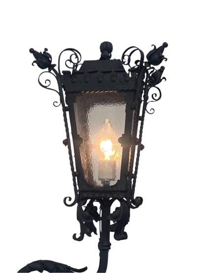 Black 1920s Spanish Revival Wall Bracket Sconce