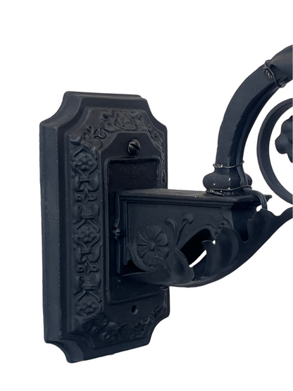 Black 1920s Spanish Revival Wall Bracket Sconce