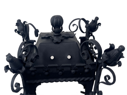 Black 1920s Spanish Revival Wall Bracket Sconce