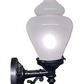 Vintage Cast Iron Outdoor Light with Ice  Cream Shade