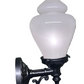 Vintage Cast Iron Outdoor Light with Ice  Cream Shade