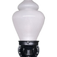 Vintage Cast Iron Outdoor Light with Ice  Cream Shade