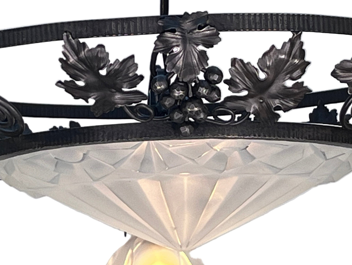1920s French Art Deco Chandelier with Bunches of Grapes #2554