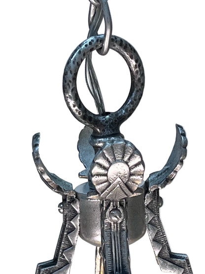 Silver Art Deco Hallway or Foyer Light with Original Finish #2556