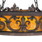 Cast Wrought Iron Spanish Revival  Chandelier with Mica Panels #2557