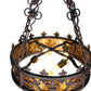 Cast Wrought Iron Spanish Revival  Chandelier with Mica Panels #2557
