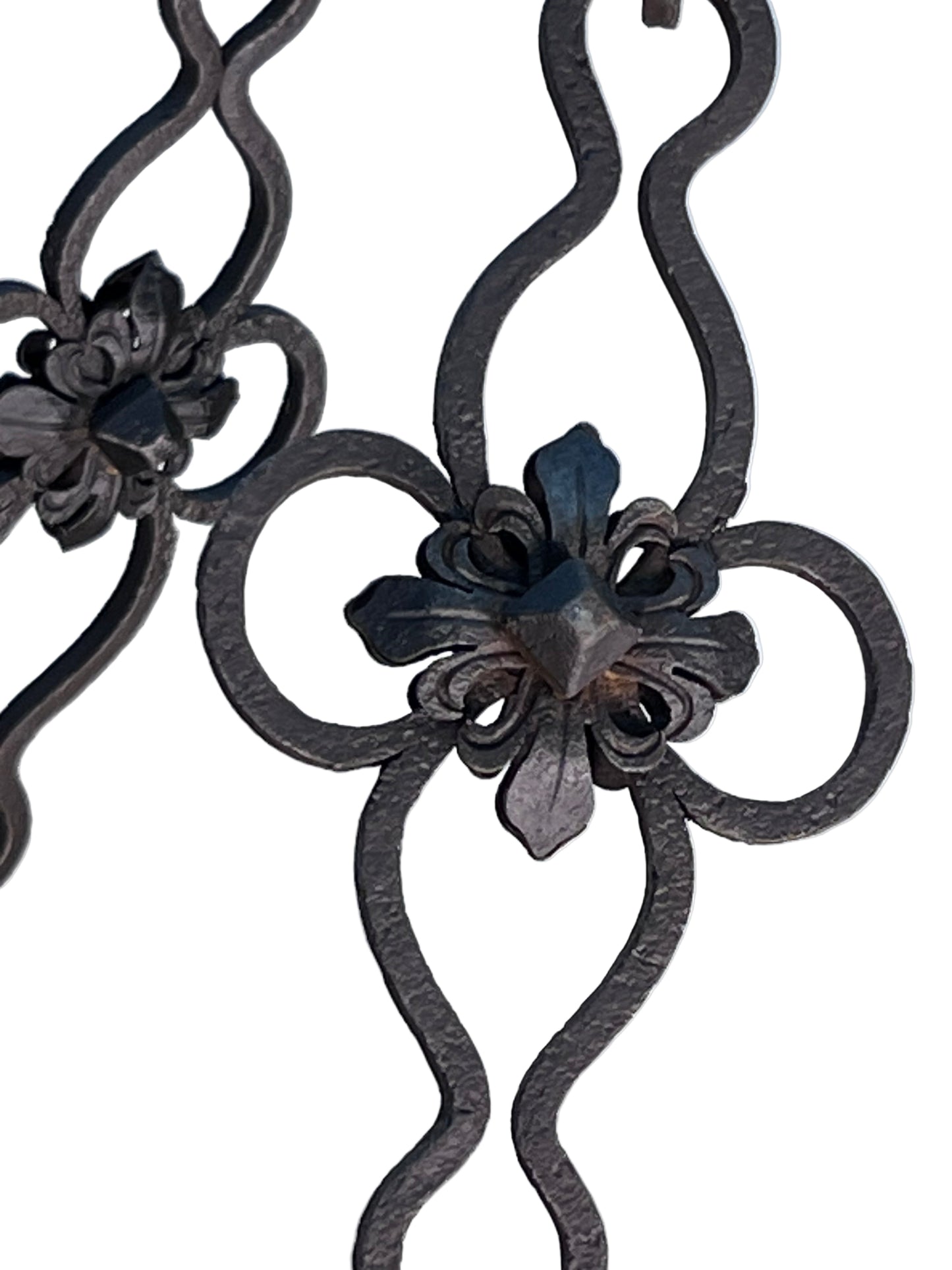 Cast Wrought Iron Spanish Revival  Chandelier with Mica Panels #2557