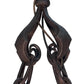 Cast Wrought Iron Spanish Revival  Chandelier with Mica Panels #2557