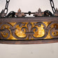 Cast Wrought Iron Spanish Revival  Chandelier with Mica Panels #2557