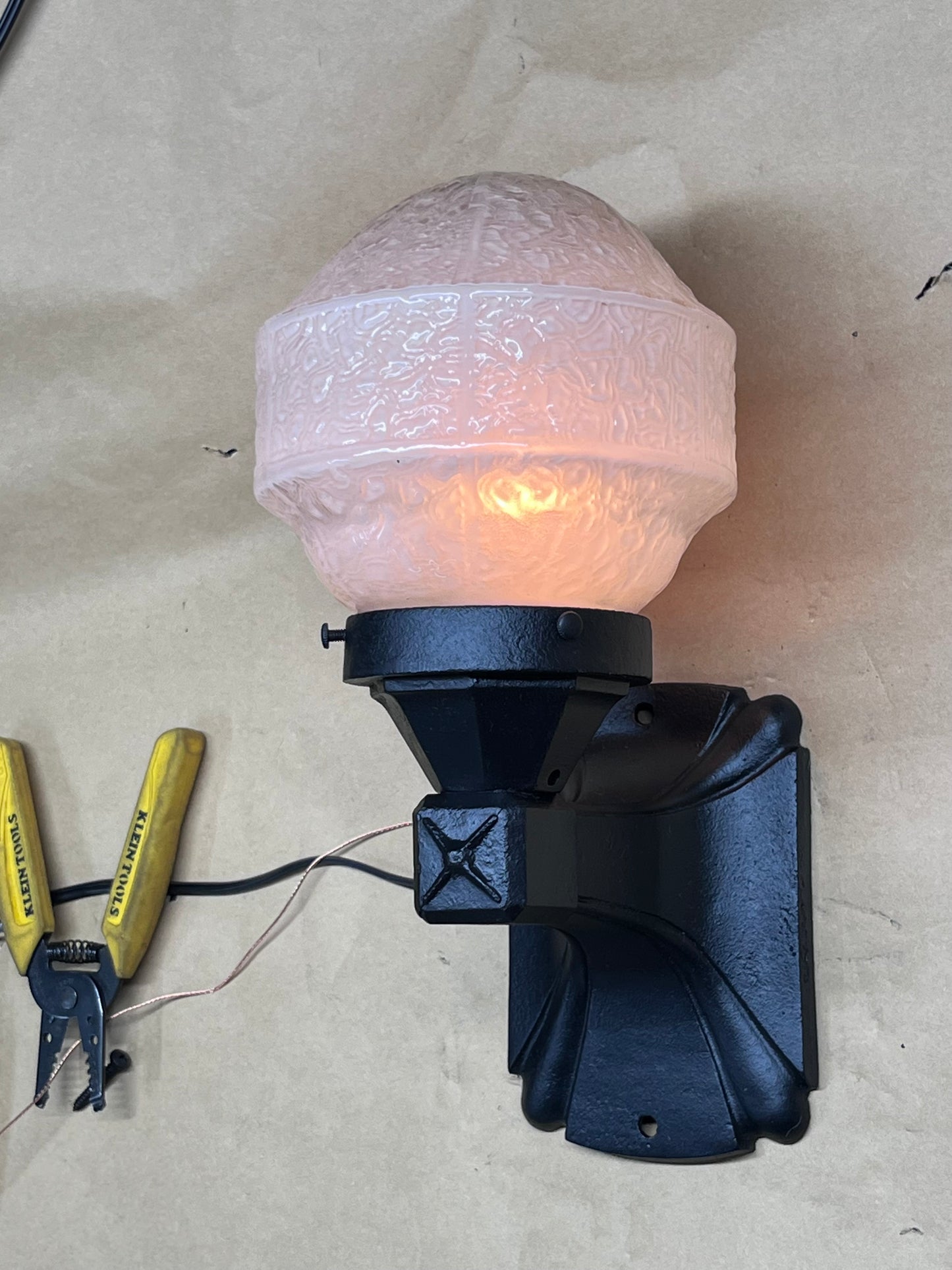 Outdoor Porch Light with Textured Shade  #2560