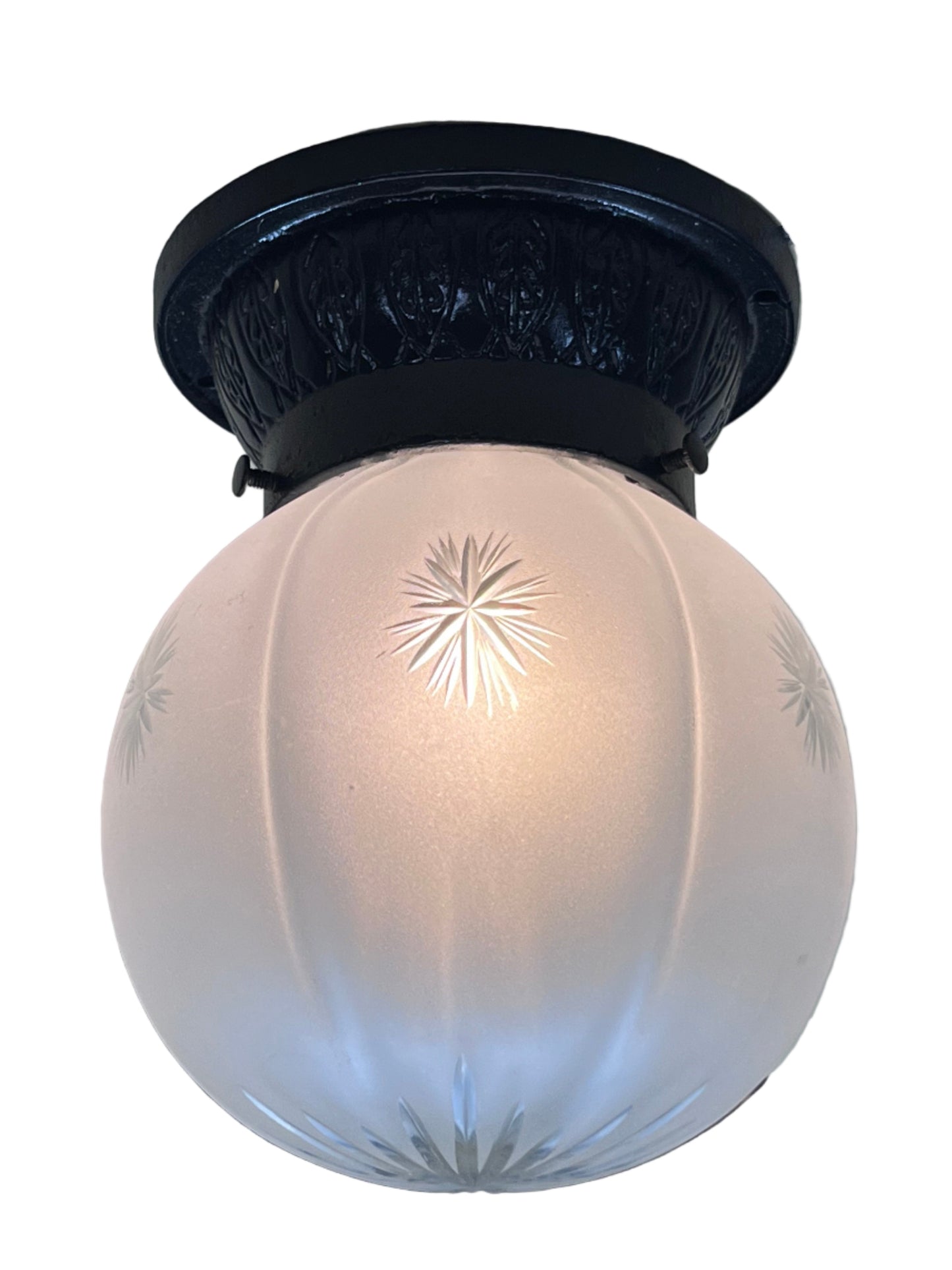 Outdoor Ceiling light with Wheel Cut Shade #2561