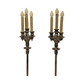 Beautiful Pair of 1920s Floor Lamps in Original Silver Finish #2422