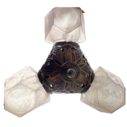 Norwich Slip Shade Chandelier Tudor Revival Chandelier from the 1930s