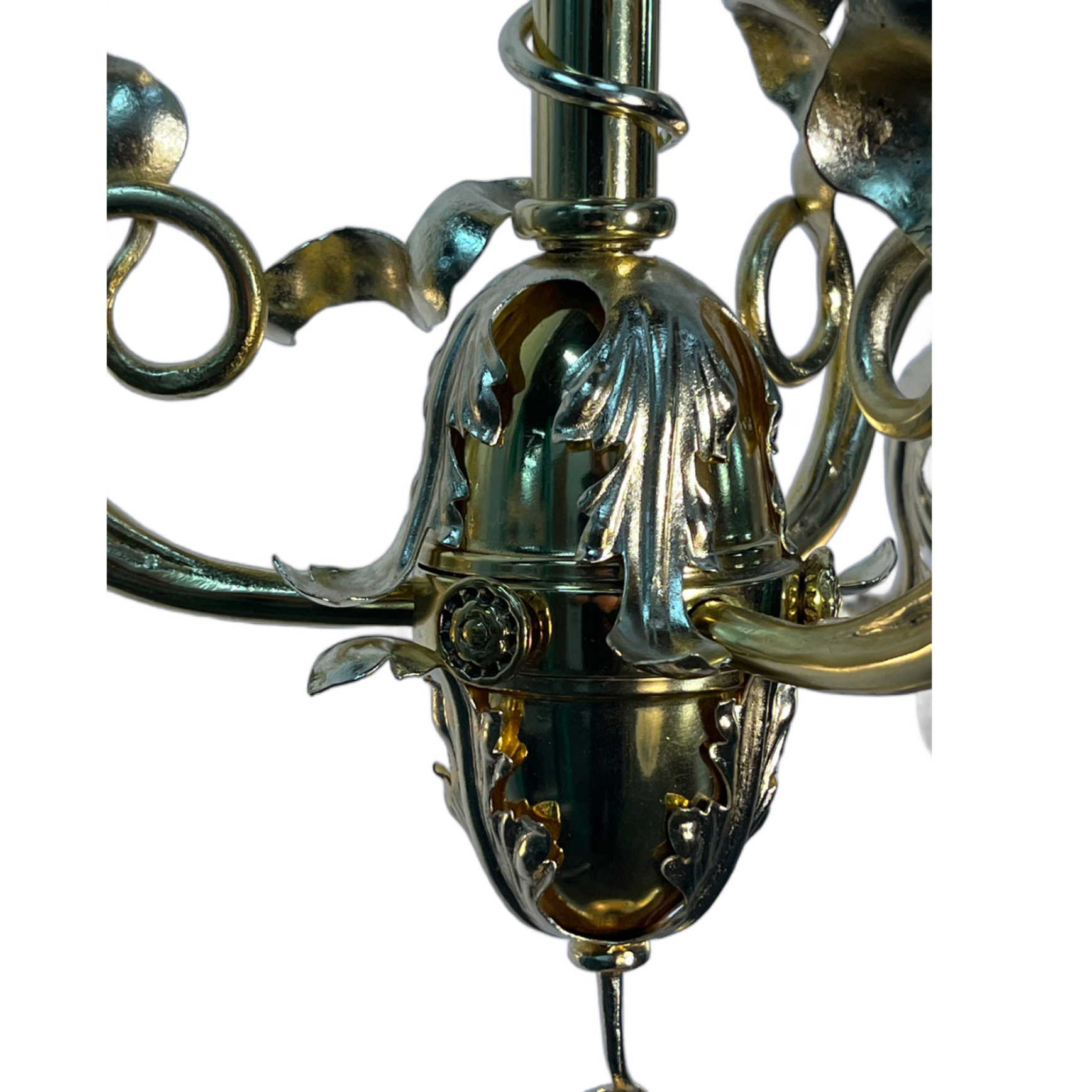 Art Nouveau three light chandelier