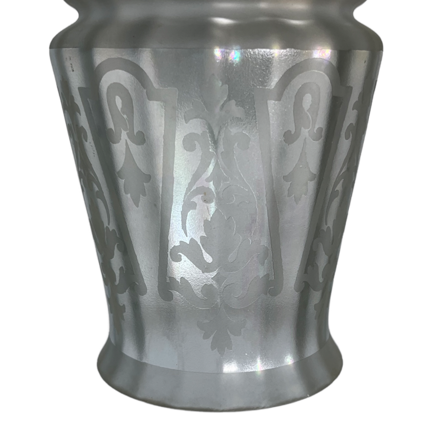 Art Nouveau Three Light with Etched Shades, ca. 1900 #2507