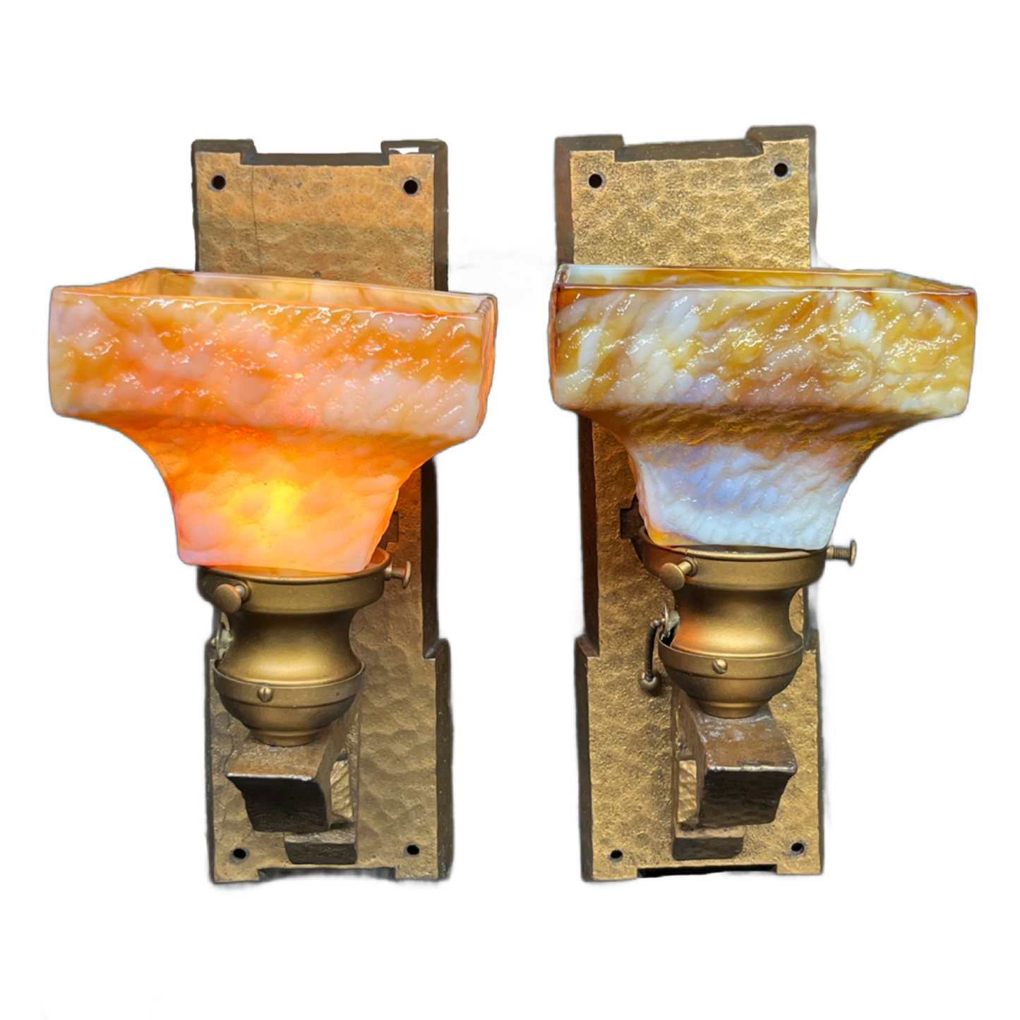 Hammered Arts and Crafts Sconces