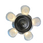 Globe Lighting Slip Shade Chandelier with Original Silver and Black Finish #2531