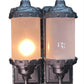 Pair Exterior Sconces with Frosted Cylinder Shades