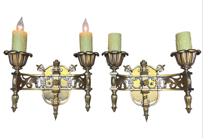 Beaux Arts Cast Bronze Sconces