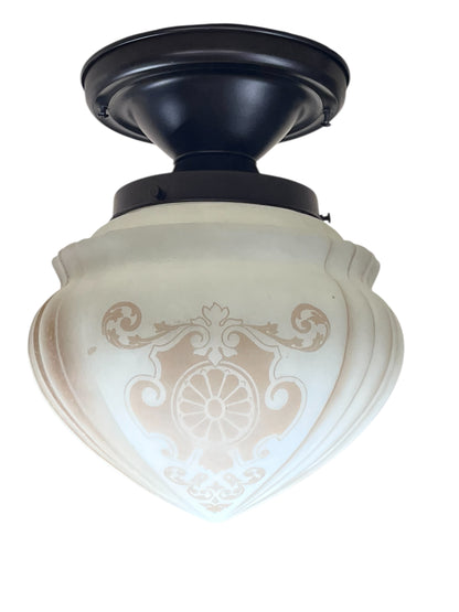 Ceiling Globe with Art Nouveau Design #2593