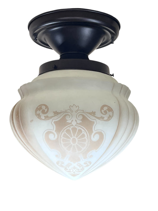 Ceiling Globe with Art Nouveau Design #2593