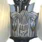 Globe Lighting Slip Shade Chandelier with Original Silver and Black Finish #2531