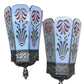 Pair Large 1920s Polychrome Art Deco Wall Sconces #2562