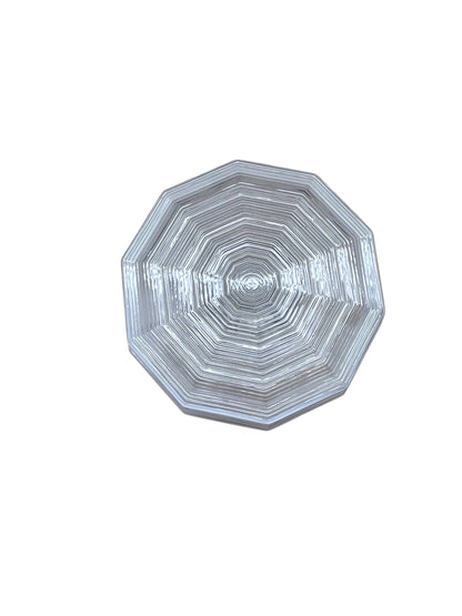 Octagonal 1930s Art Deco Kitchen Light with Clear Bottom #2591