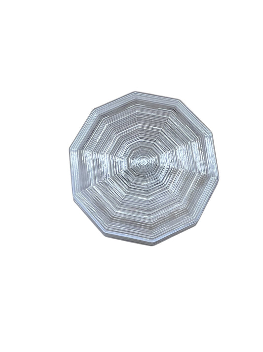 Octagonal 1930s Art Deco Kitchen Light with Clear Bottom #2591