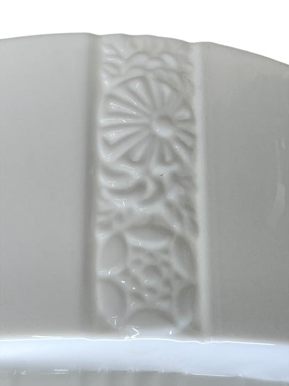 Art Deco Wedding Cake Semi Flush Globe with Antique Fixture #2599