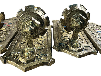Antique Tudor Romantic Revival Wall Sconces