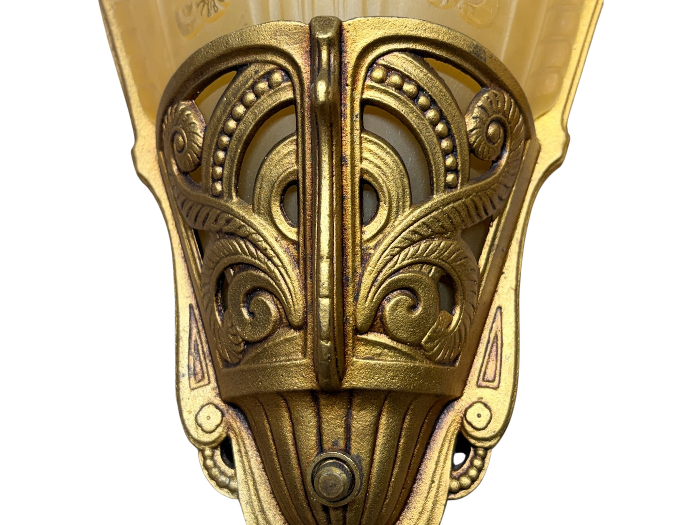 Lightolier Art Deco "Stylux"  Slip Shade Wall Sconces