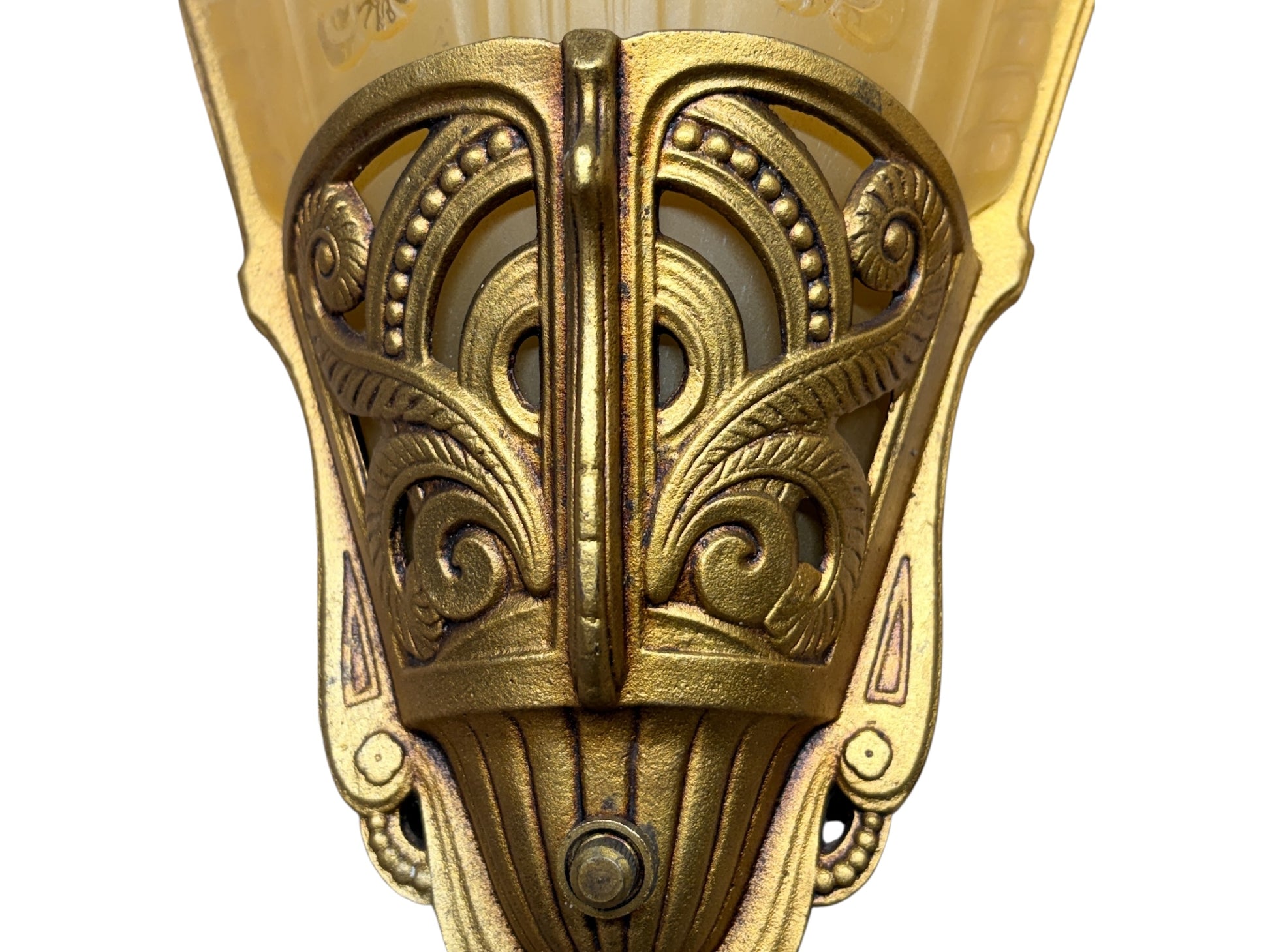 Lightolier Art Deco "Stylux"  Slip Shade Wall Sconces