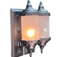 Pair Exterior Lights with Glass Cylinder Shades #2551