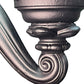 1910s Curved Arm Exterior Sconces with Antique Flame Shades #2552