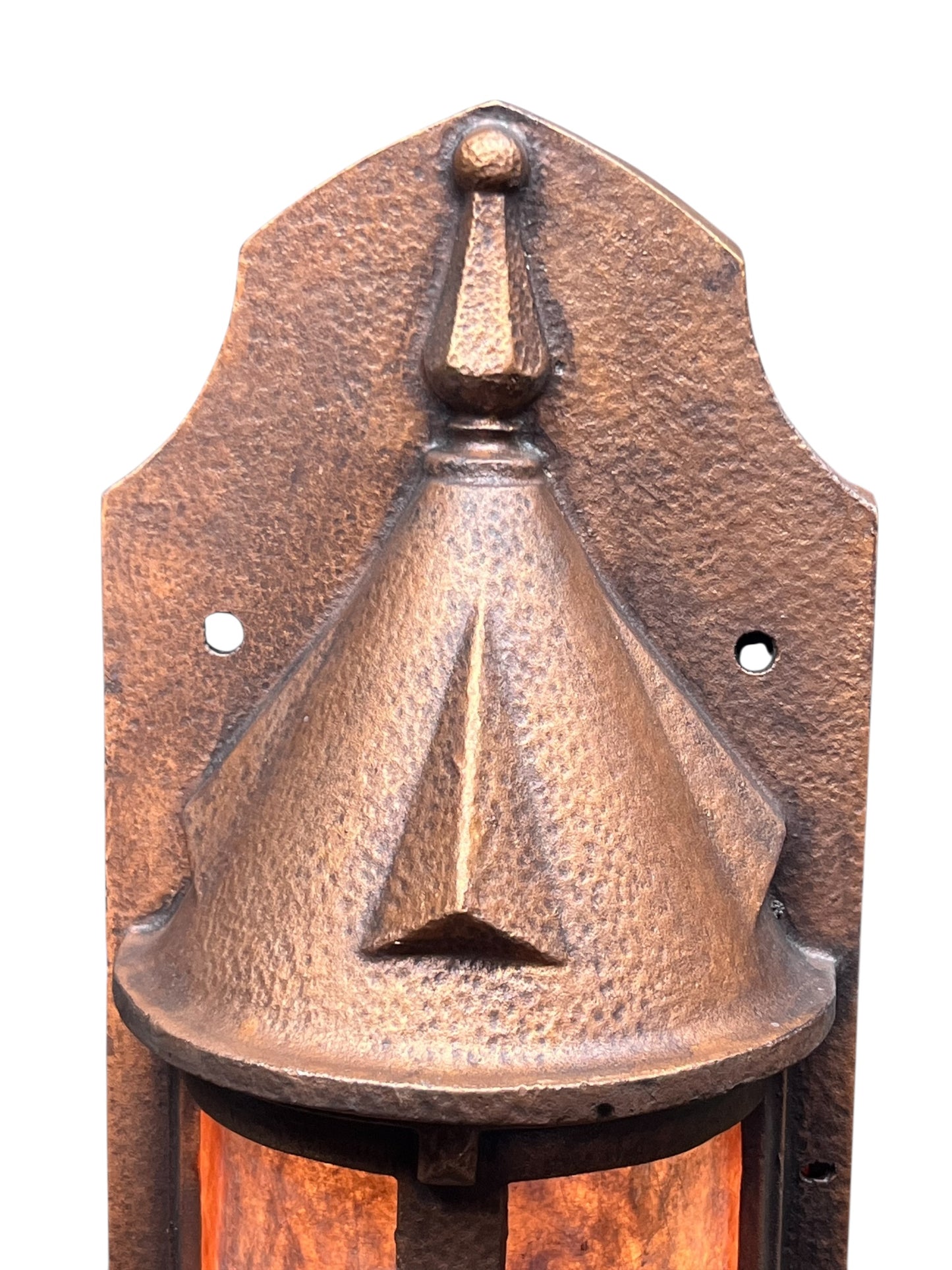 One of THREE Storybook Style Exterior Sconces in Anitque Copper #2554