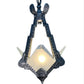 Silver Art Deco Hallway or Foyer Light with Original Finish #2556