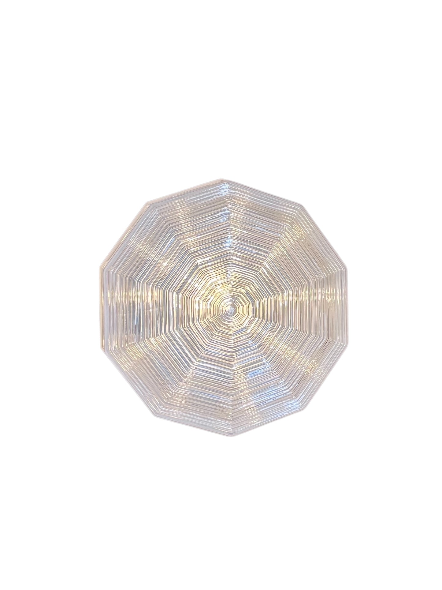 Octagonal 1930s Art Deco Kitchen Light with Clear Bottom #2591