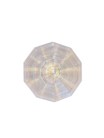 Octagonal 1930s Art Deco Kitchen Light with Clear Bottom #2591