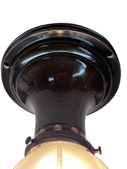 Greek Key Ceiling Light Original Fixture with Original Finish #2592