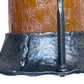 Spanish revival Porch Light with Amber Crackle Glass Shade