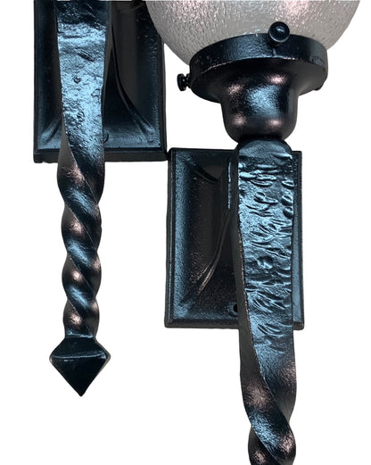 Pair Twisted Tail Wall Outdoor Sconces