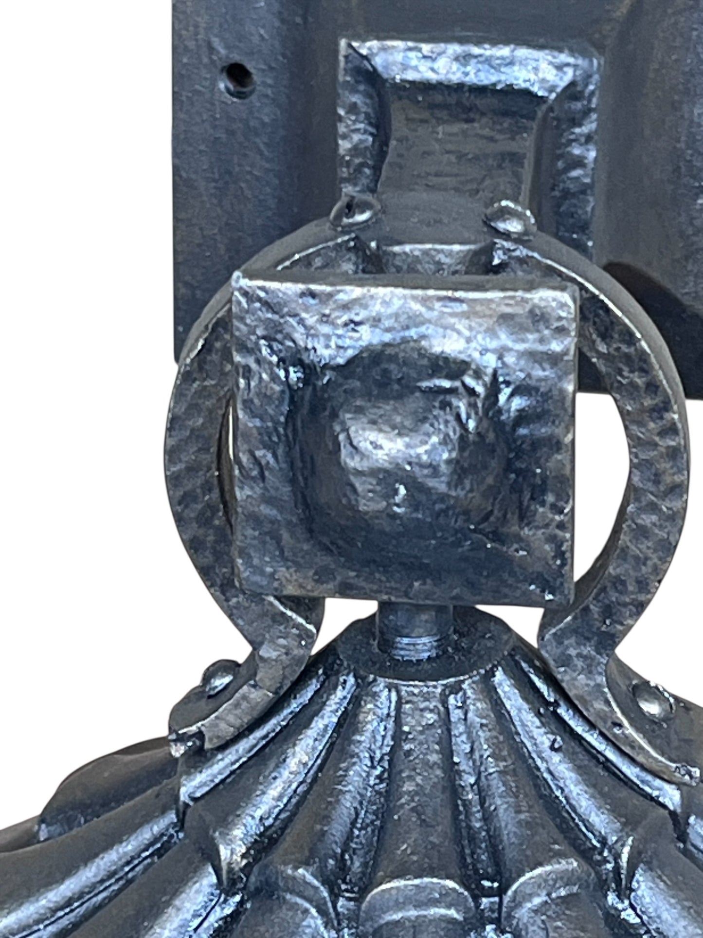 Spanish Revival Outdoor Wall Lantern with Original Glass, Bronze Paint #2559