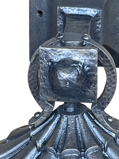 Spanish Revival Outdoor Wall Lantern with Original Glass, Bronze Paint #2559