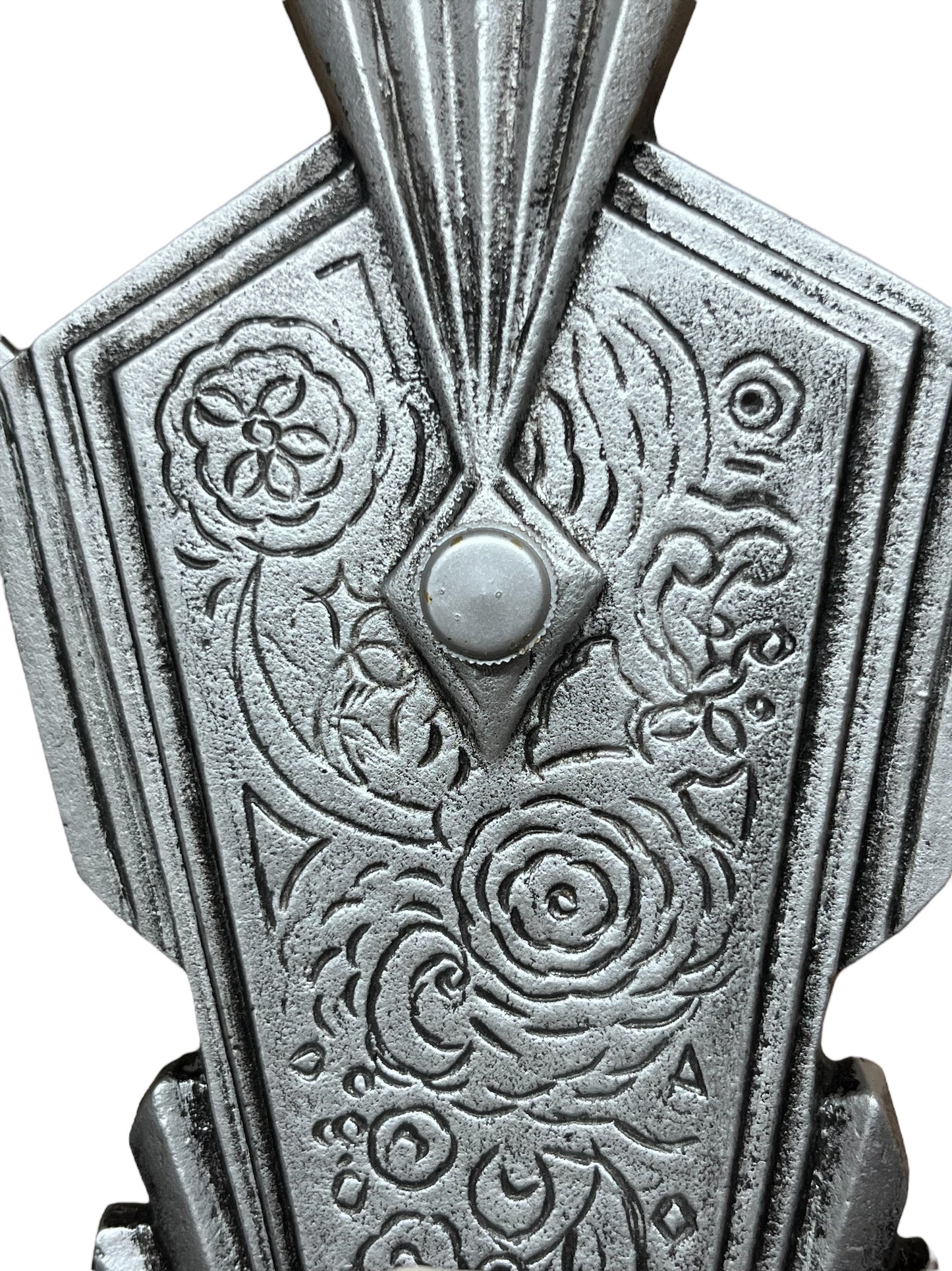 Silver Art Deco Wall Sconces with Candles #2576