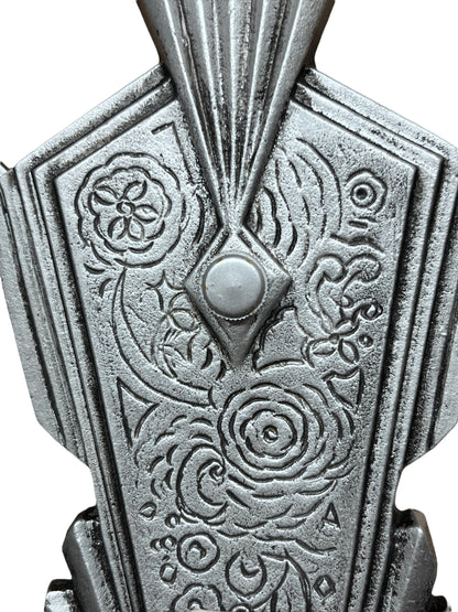 Silver Art Deco Wall Sconces with Candles #2576