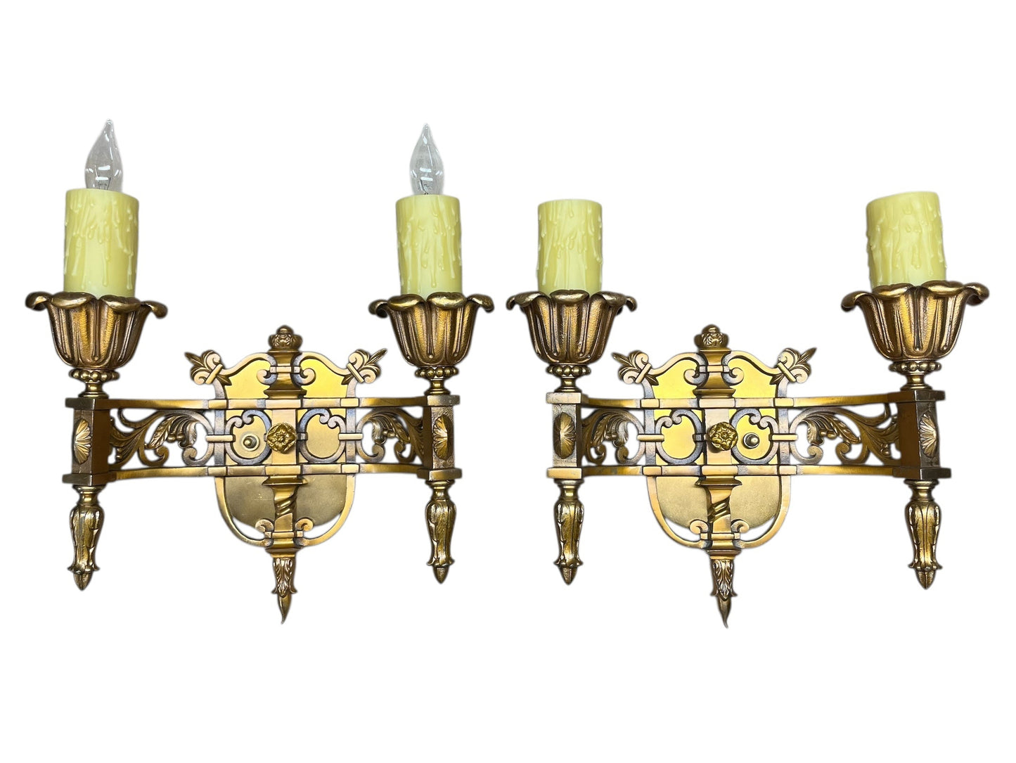 Beaux Arts Cast Bronze Sconces