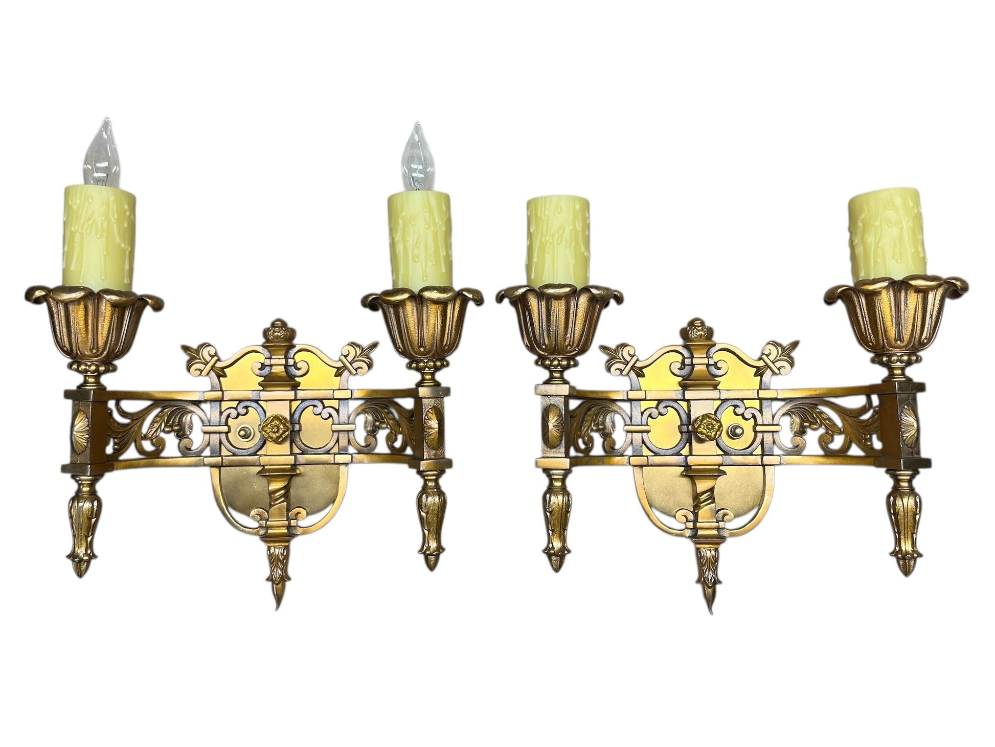 Beaux Arts Cast Bronze Sconces