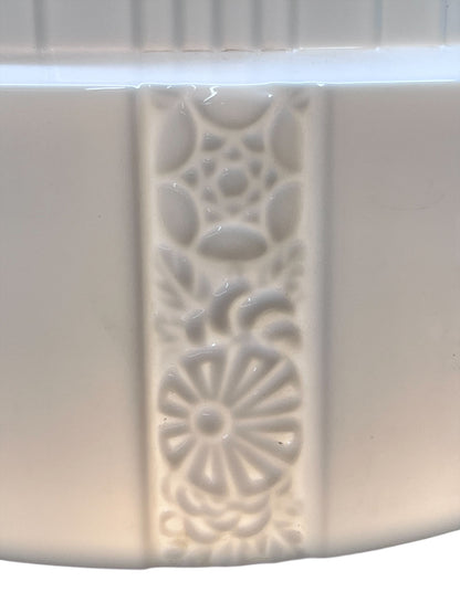 Art Deco Wedding Cake Semi Flush Globe with Antique Fixture #2599